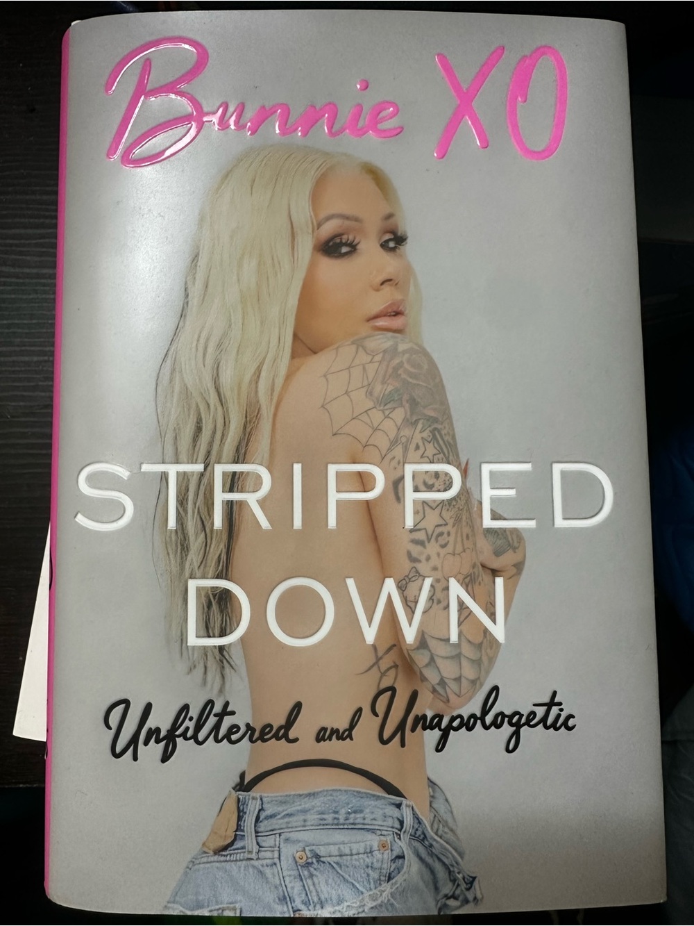 Bunnie XO "Stripped Down" Book - Pink & White Cover